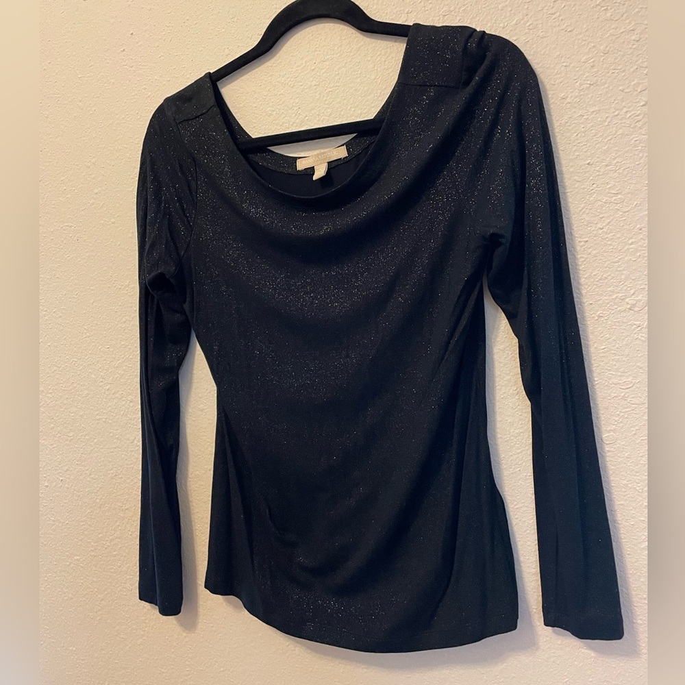 BR Black sparkle long sleeve top
